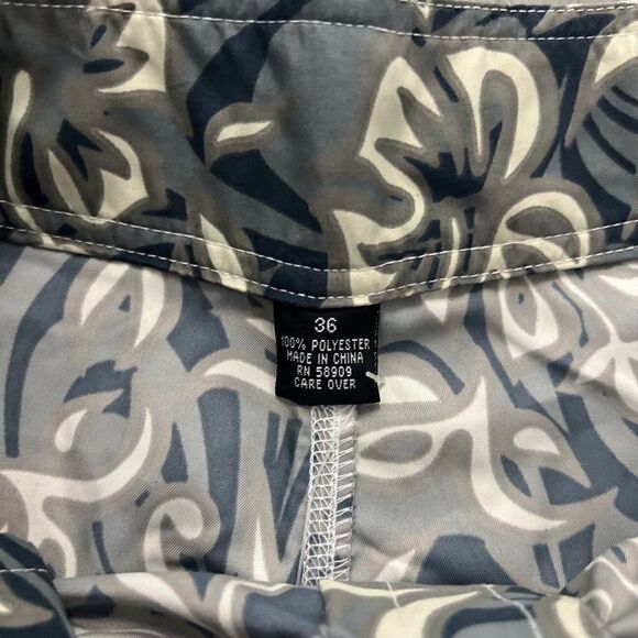 Roundtree and Yorke Men's Swim Truck Gray Geometric Pattern Size 36 - Picture 4 of 4